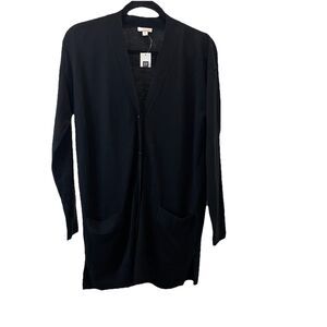GAP Black Merino Wool Blend Button Up Cardigan Sweater Womens Size S NWT